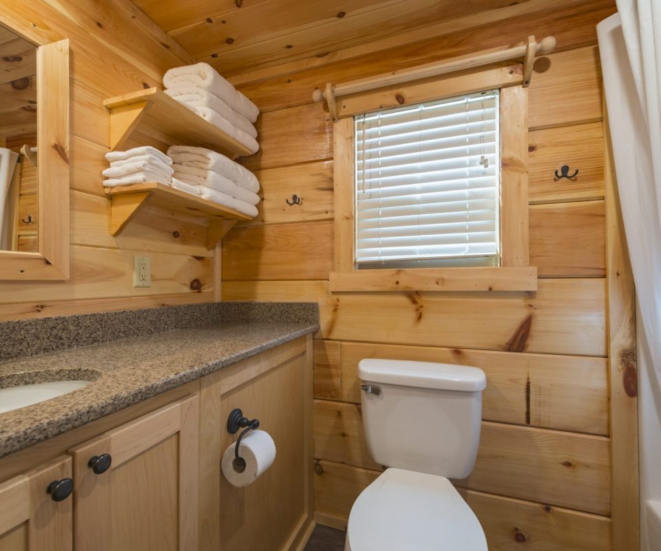 bathroom of the Lone Star Cabin