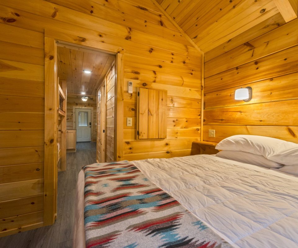 bedroom of the Lone Star Cabin