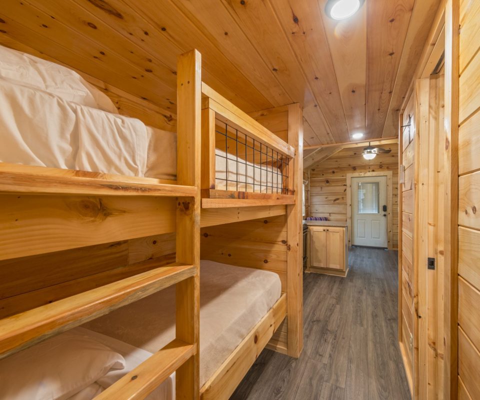 bunk beds in the Lone Star Cabin