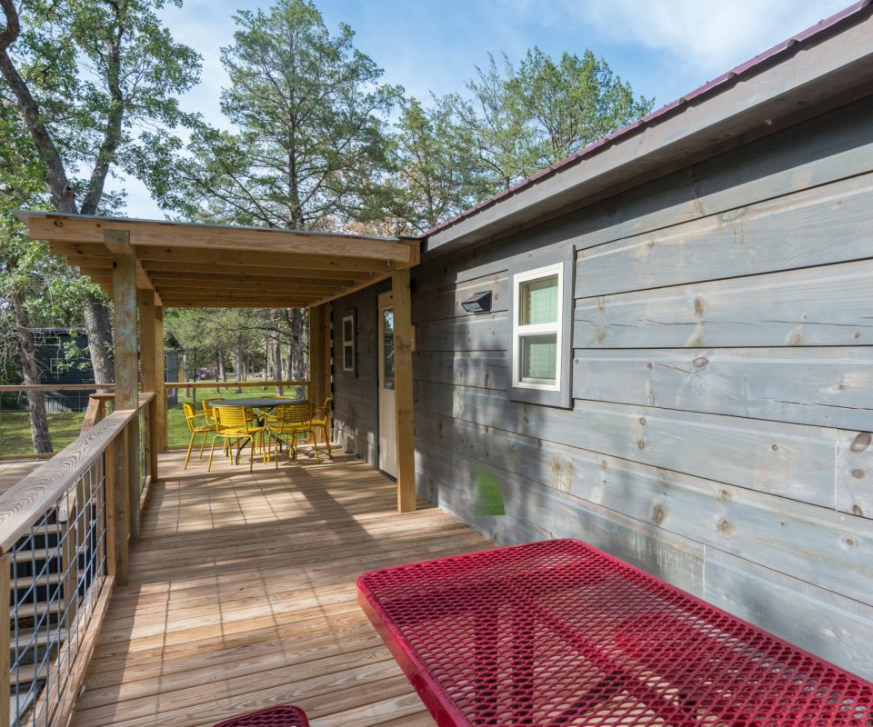 exterior view of the Whoop cabin rental