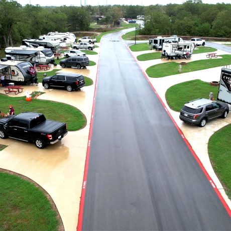 Aerial view of RV Sites